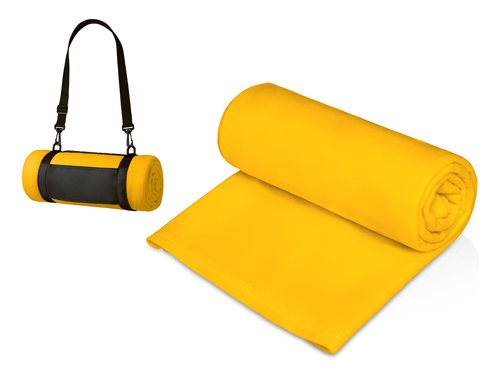 Изображение №1 | Плед «Нежность» с ремешком на плечо (желтый)