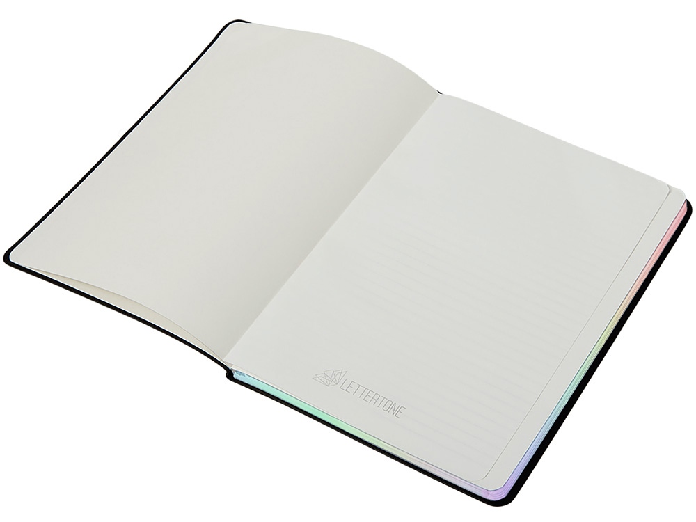 Изображение №4 | Блокнот А5 в гибкой обложке «Fellini» с голографическим срезом (черный)