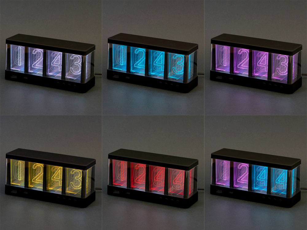 Изображение №11 | Часы с LED-подсветкой и беспроводной зарядкой «Cyber», 10 Вт (черный)