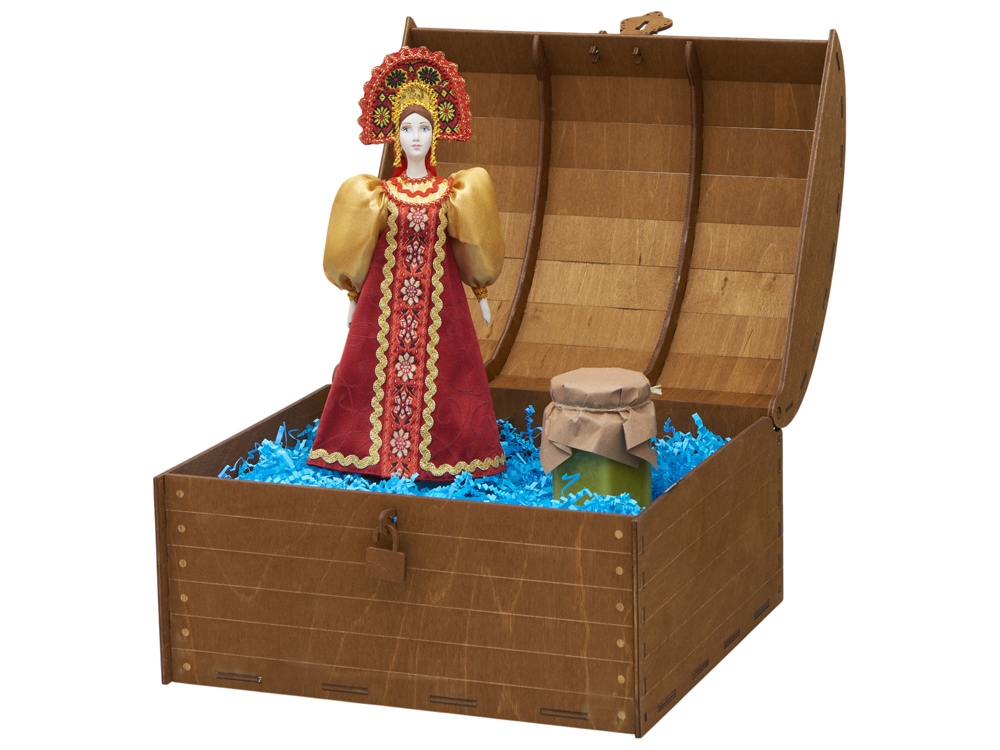 Изображение №2 | Подарочный набор: кукла фарфоровая, крем-мёд с лаймом и имбирем (красный)