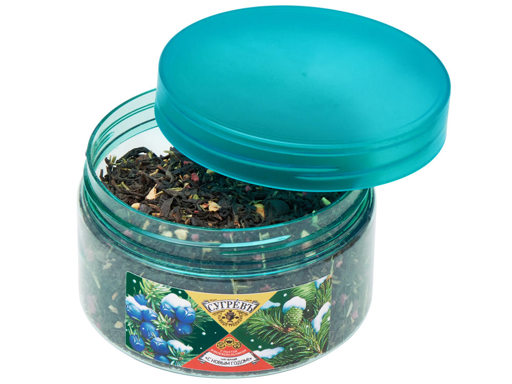 Изображение №5 | Чай черный с можжевельником и пихтой «С НОВЫМ ГОДОМ !» (бирюзовый/многоцвет)