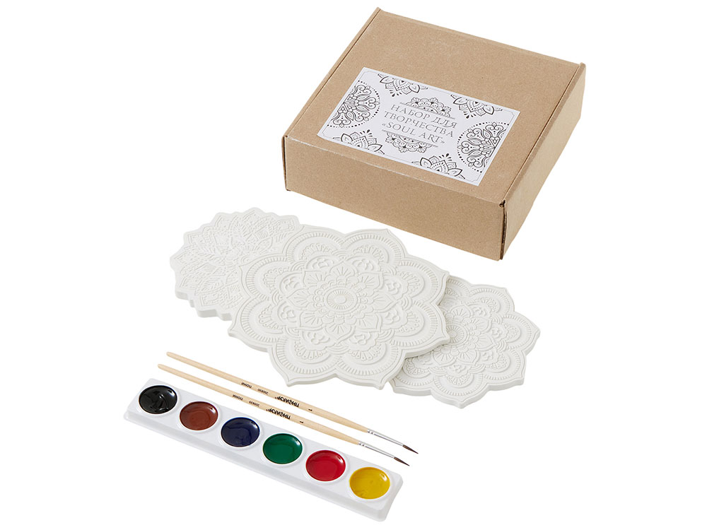 Изображение №1 | Набор для творчества мандалы из гипса «Soul Art» (белый)