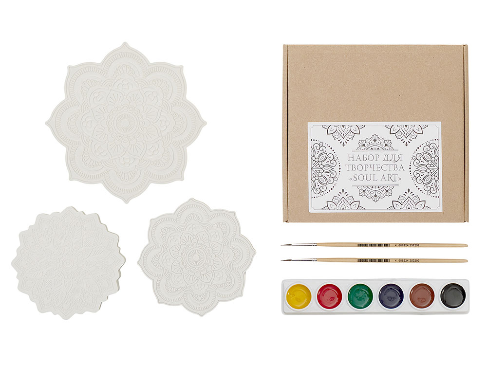 Изображение №3 | Набор для творчества мандалы из гипса «Soul Art» (белый)