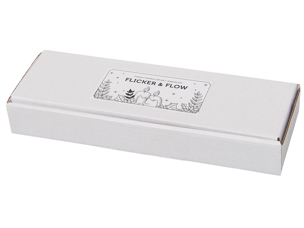 Изображение №7 | Набор столовых свечей с градиентом «Flicker & Flow» (белый, серый)