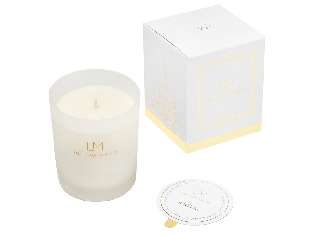Изображение №1 | Ароматическая свеча в матовом стакане Sensual, коллекция Exclusive, 250 мл С лого (белый матовый)