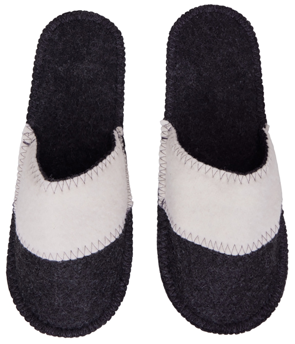 Изображение №2 | Тапочки двухцветные для бани и сауны «Healing» (серый/белый)