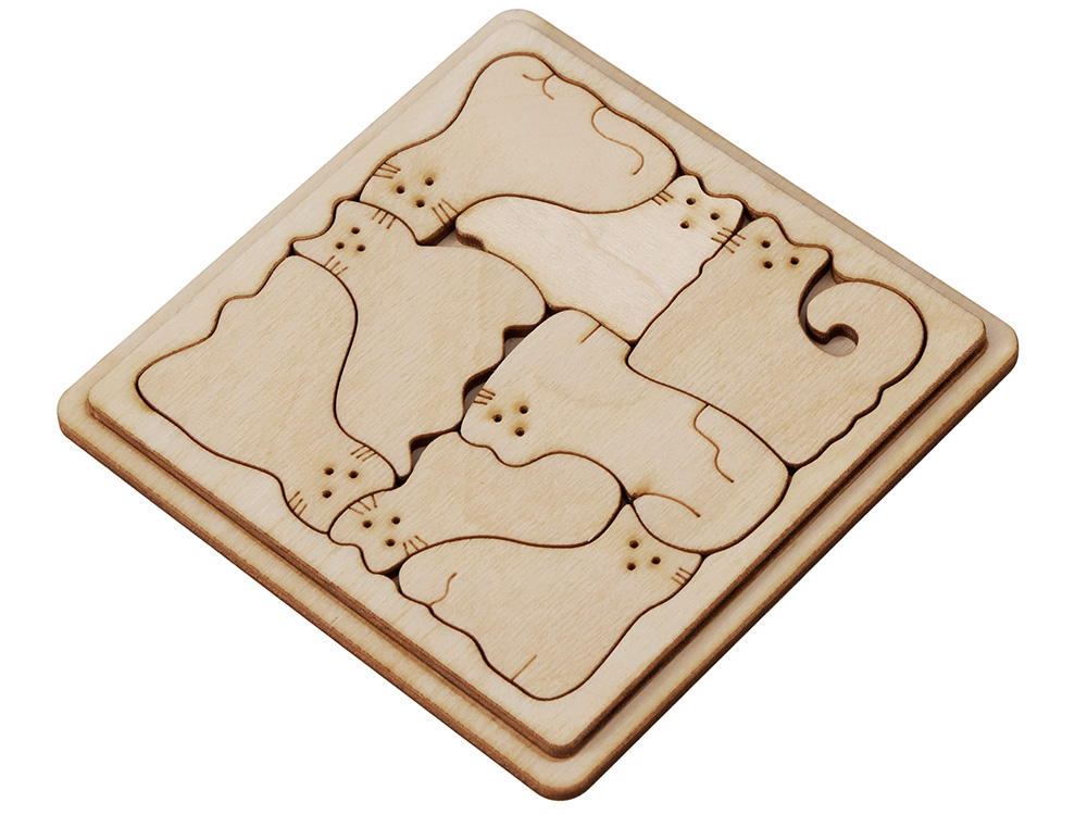 Изображение №3 | Деревянная головоломка «Catgram» (натуральный)