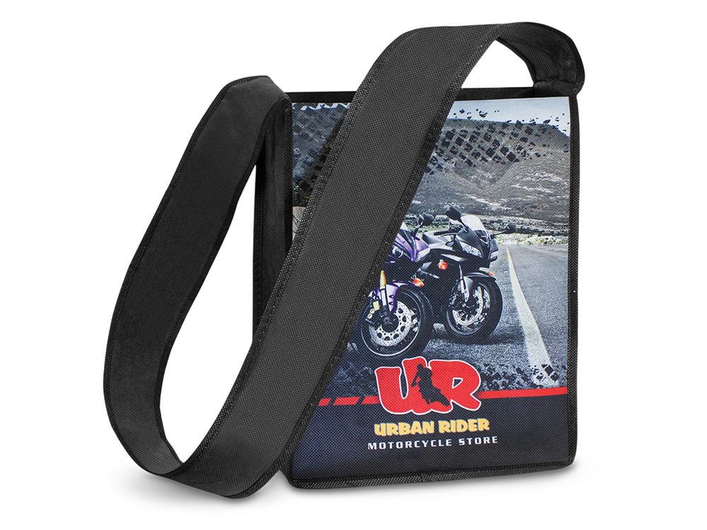 Изображение №1 | Сумка-мессенджер из нетканого материала PET с возможностью полноцветной печати (черный)