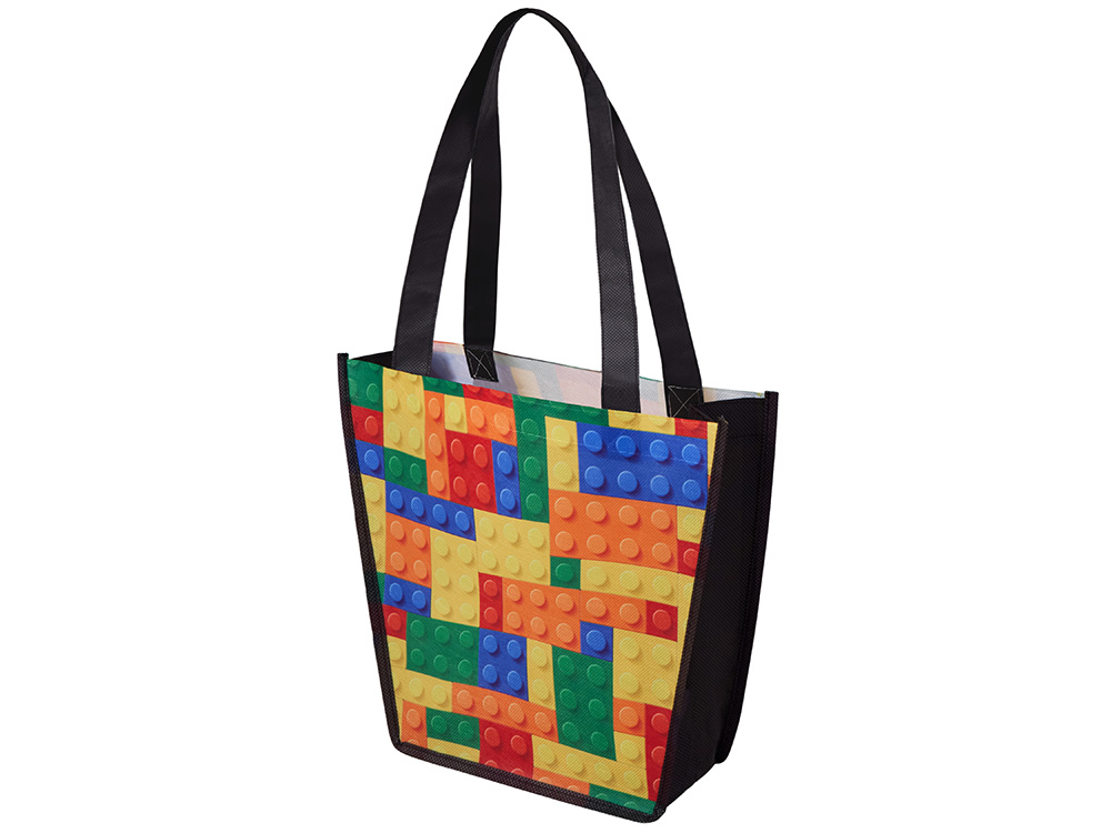 Изображение №5 | Сумка для шопинга с донной складкой и ручкой из нетканого PET материала (разноцветный)