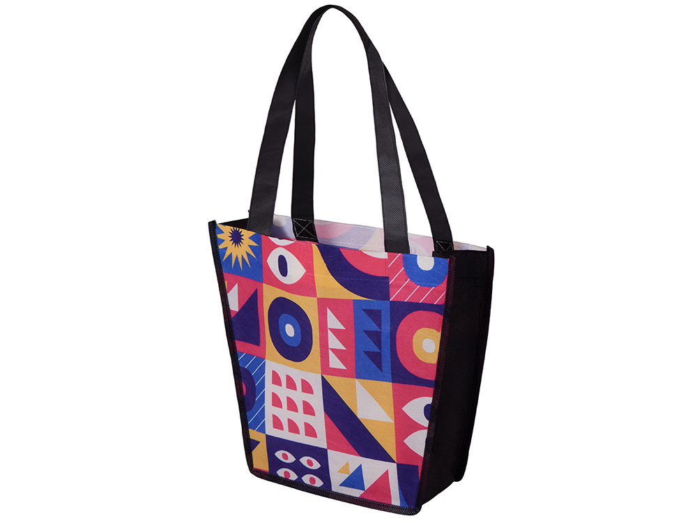 Изображение №6 | Сумка для шопинга с донной складкой и ручкой из нетканого PET материала (разноцветный)