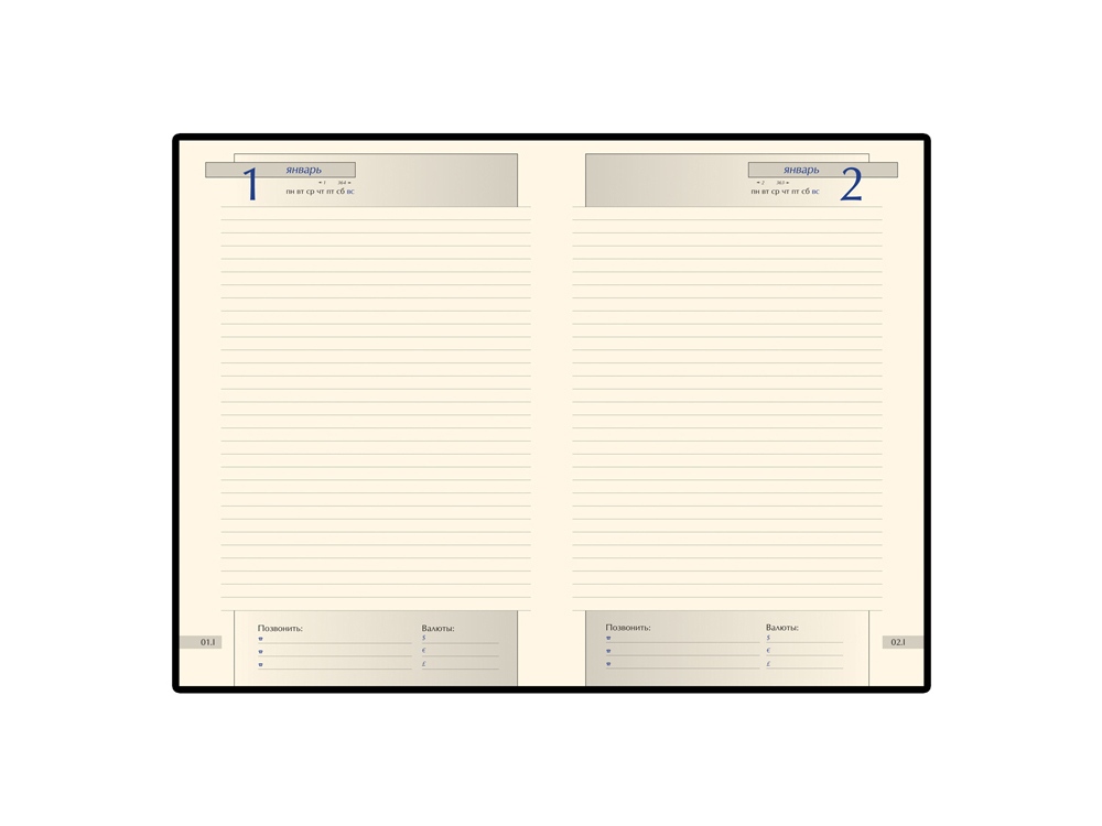 Изображение №2 | Ежедневник А5 полудатированный «Imperium» A5 (коричневый)