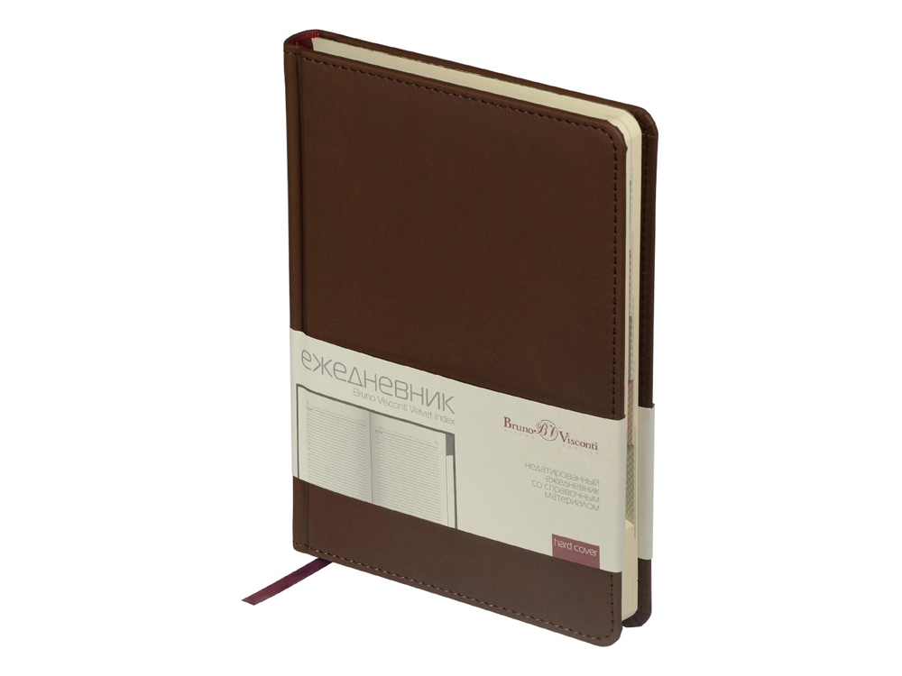 Изображение №1 | Ежедневник недатированный А5 «Velvet Index» с индексами (коричневый)