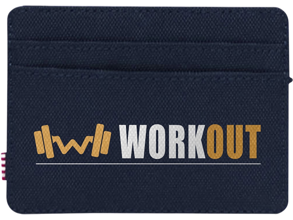 Изображение №4 | Herschel Charlie держатель для карт с RFID-защитой из переработанного материала (темно-синий)