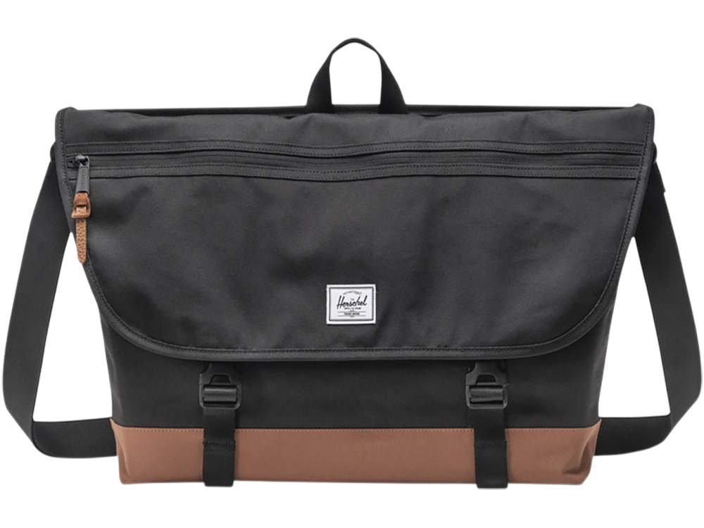 Изображение №2 | Herschel Cove сумка-мессенджер из переработанного материала (черный)