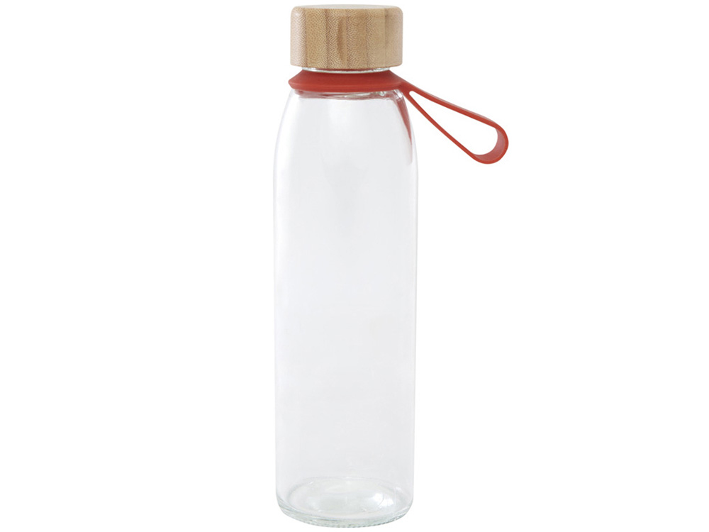 Изображение №2 | Стеклянная бутылка для воды «Porto», 500мл (прозрачный, красный кирпичный)