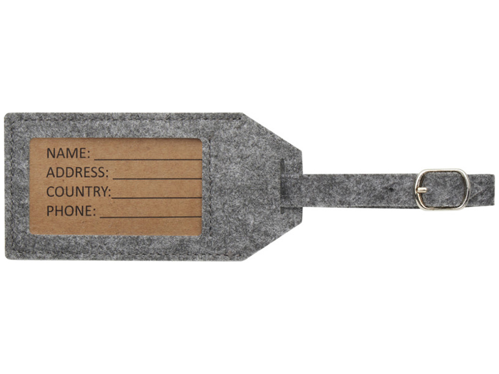 Изображение №2 | Багажная бирка из RPET-фетра «Tie» (серый)