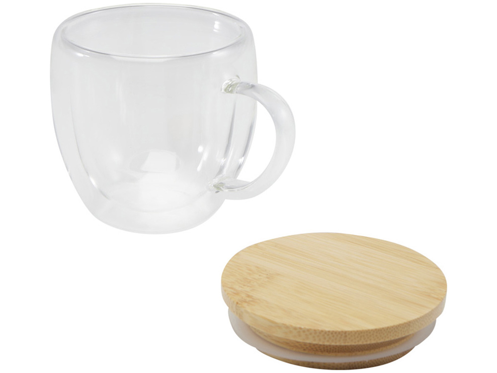 Изображение №4 | Кружка с бамбуковой крышкой «Lenora» (прозрачный)