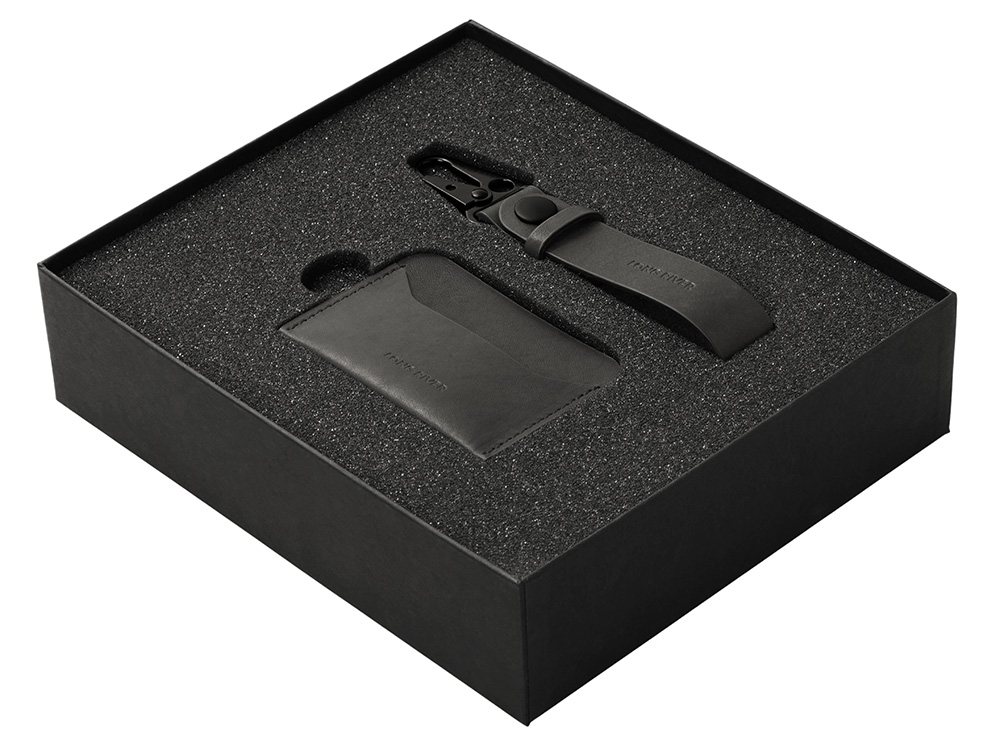 Изображение №2 | Подарочный набор Long River: картхолдер, ремешок для ключей С лого (черный)