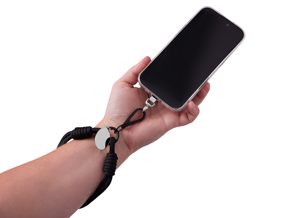 Изображение №3 | Брелок-браслет «Bohemian» с держателем для телефона (черный)