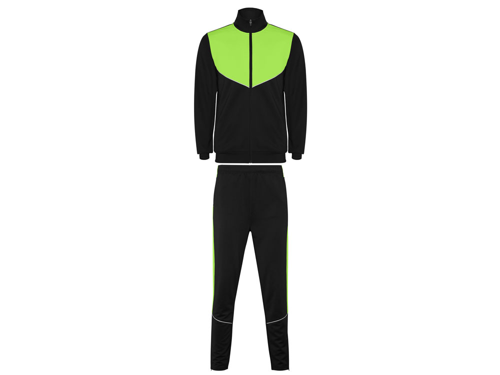 Изображение | Спортивный костюм «Evans», мужской 2XL (черный/лаймовый)