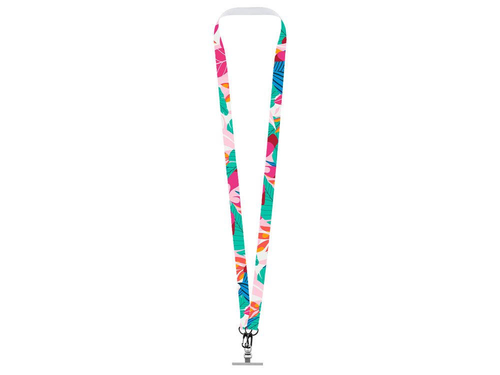 Изображение №2 | Лента под сублимацию для телефона с 2-мя карабинами, 2 см (белый)