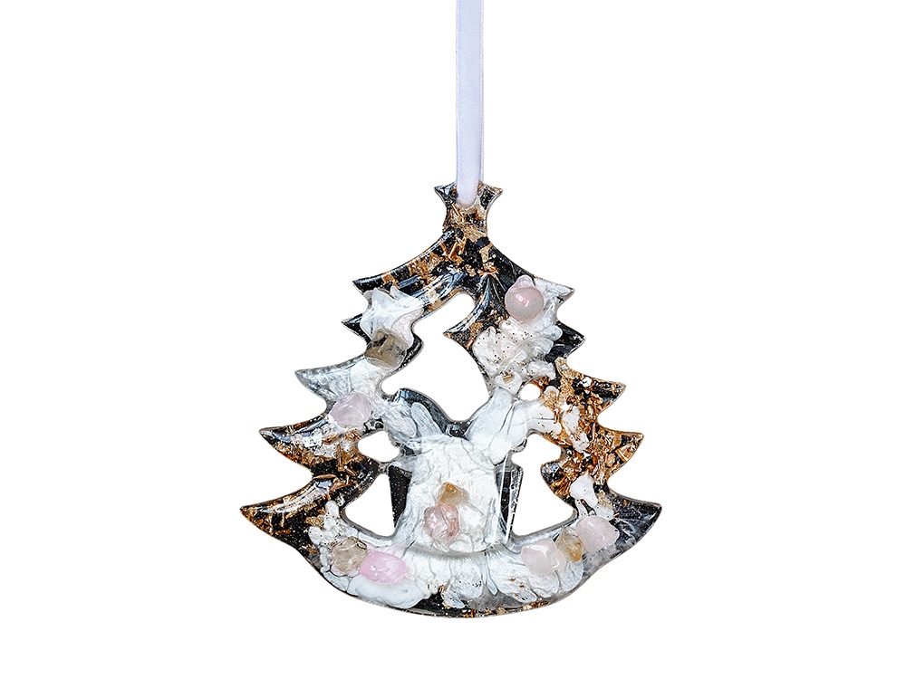 Изображение №1 | Елочная игрушка Ель (Розовый кварц)