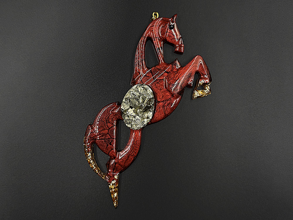 Изображение №3 | Елочная игрушка Лошадь (Гранат (красный))