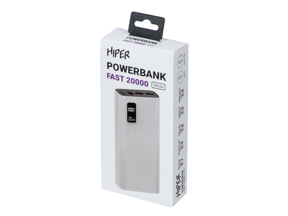 Изображение №9 | Портативный внешний аккумулятор «FAST», 20000 mAh (белый)