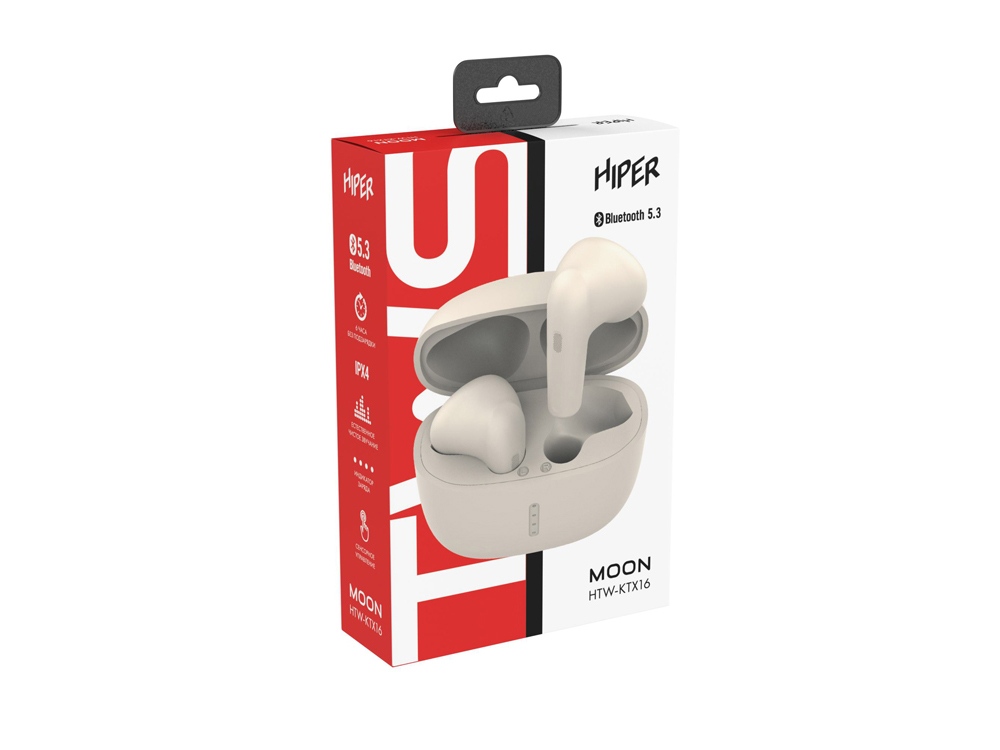 Изображение №4 | Беспроводные наушники TWS «MOON» (бежевый)