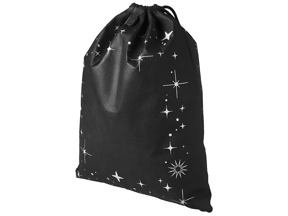 Изображение №2 | Мешок из спанбонда с новогодним дизайном «Twinkle» (черный)