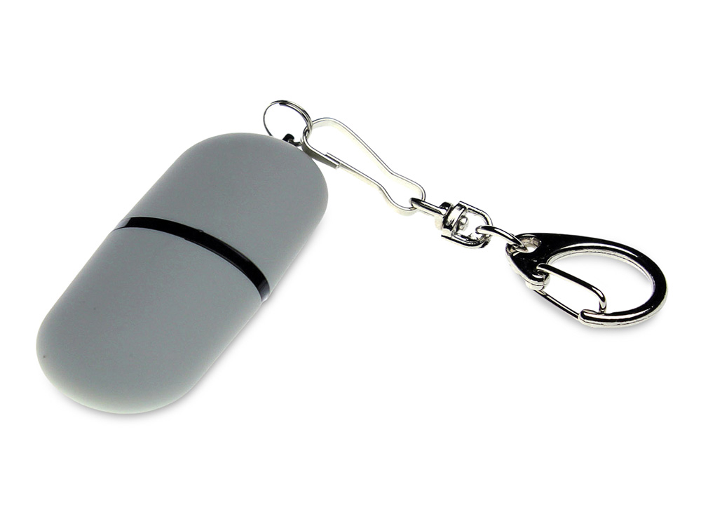 Изображение №1 | USB 2.0- флешка «Goutte Soft-touch» на 512 Мбайт каплевидной формы 512Mb (серый)