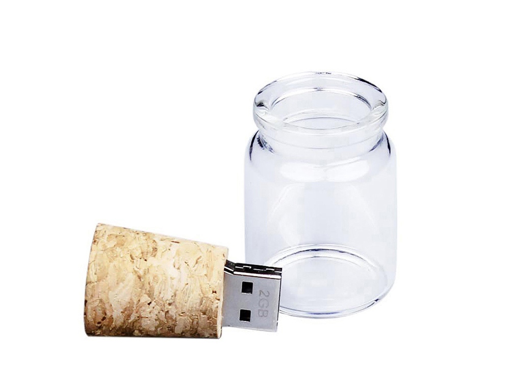 Изображение №2 | USB 3.0-флешка на 16 Гб в виде пробки в бутылочке 16ГБ (натуральный, прозрачный)