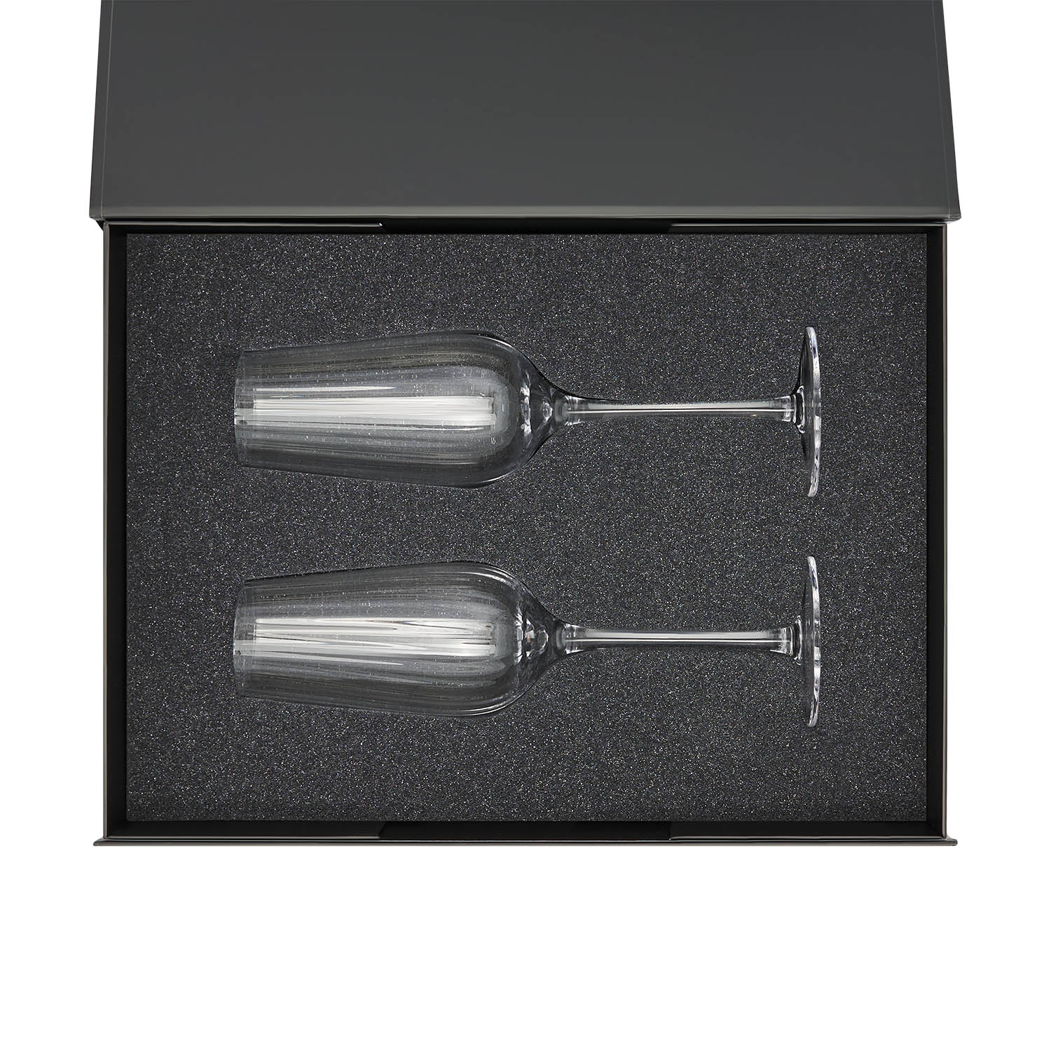 Изображение №2 | Подарочный набор 2 бокала для шампанского Бланш (Blanche) в черной коробке