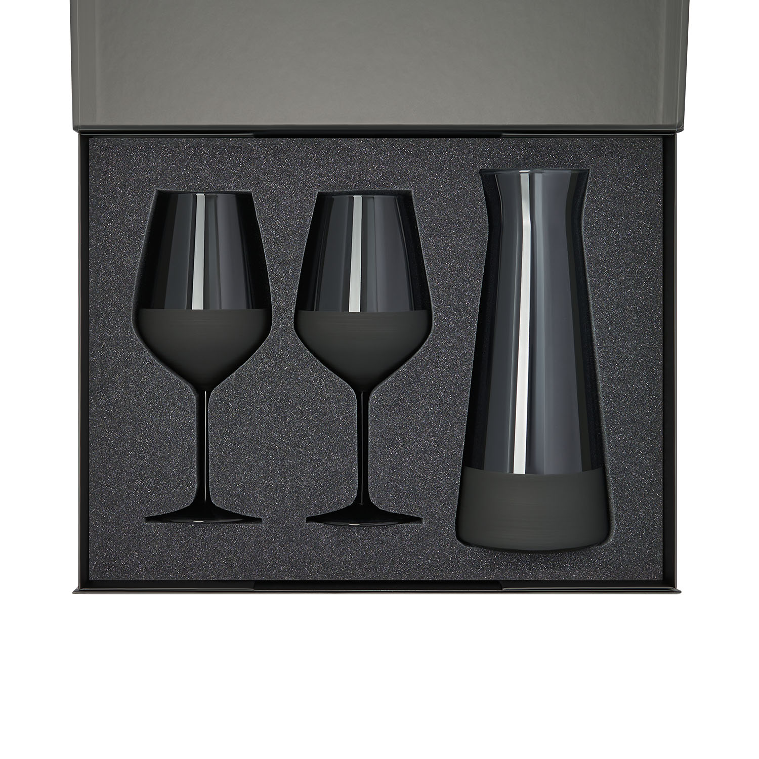 Изображение №2 | Подарочный набор декантер + 2 бокала для вина Блэк Эдишн (Black Edition) в черной коробке