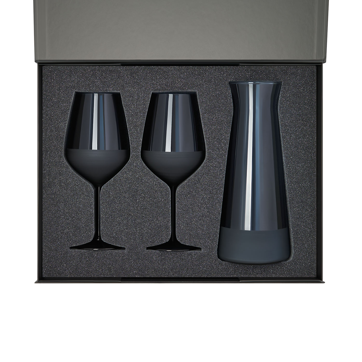 Изображение №2 | Подарочный набор декантер + 2 бокала для вина Сапфир (Sapphire) в черной коробке
