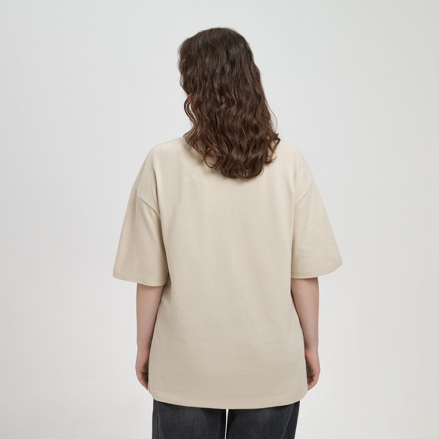 Изображение №5 | Футболка унисекс премиум Аура (Aura), 100% хлопок 200гр. бежевый, размер XS/S