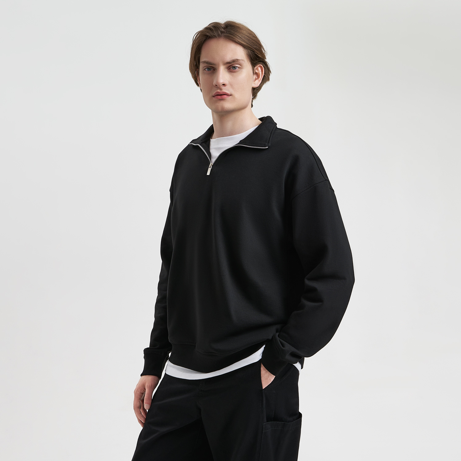 Изображение №1 | Толстовка на молнии унисекс Флоу (Flow), черная, размер XS/S