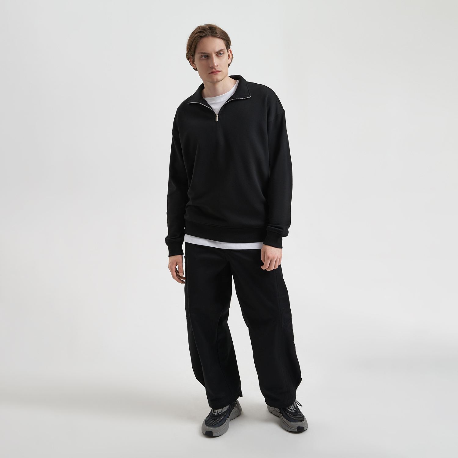 Изображение №2 | Толстовка на молнии унисекс Флоу (Flow), черная, размер XS/S