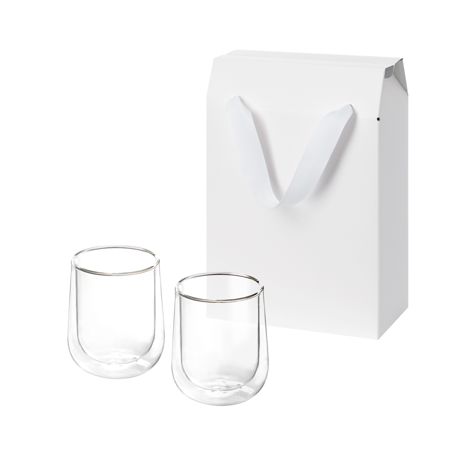 Изображение №1 | Подарочный набор 2 стеклянных стакана Лунго (Lungo) в коробке-пакете