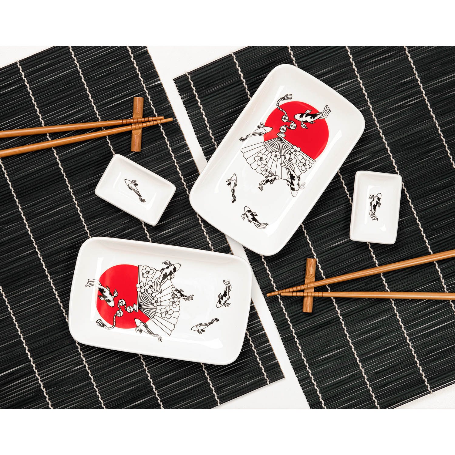 Изображение №2 | Набор для сервировки суши Токио (Tokyo) (10 предметов), черный