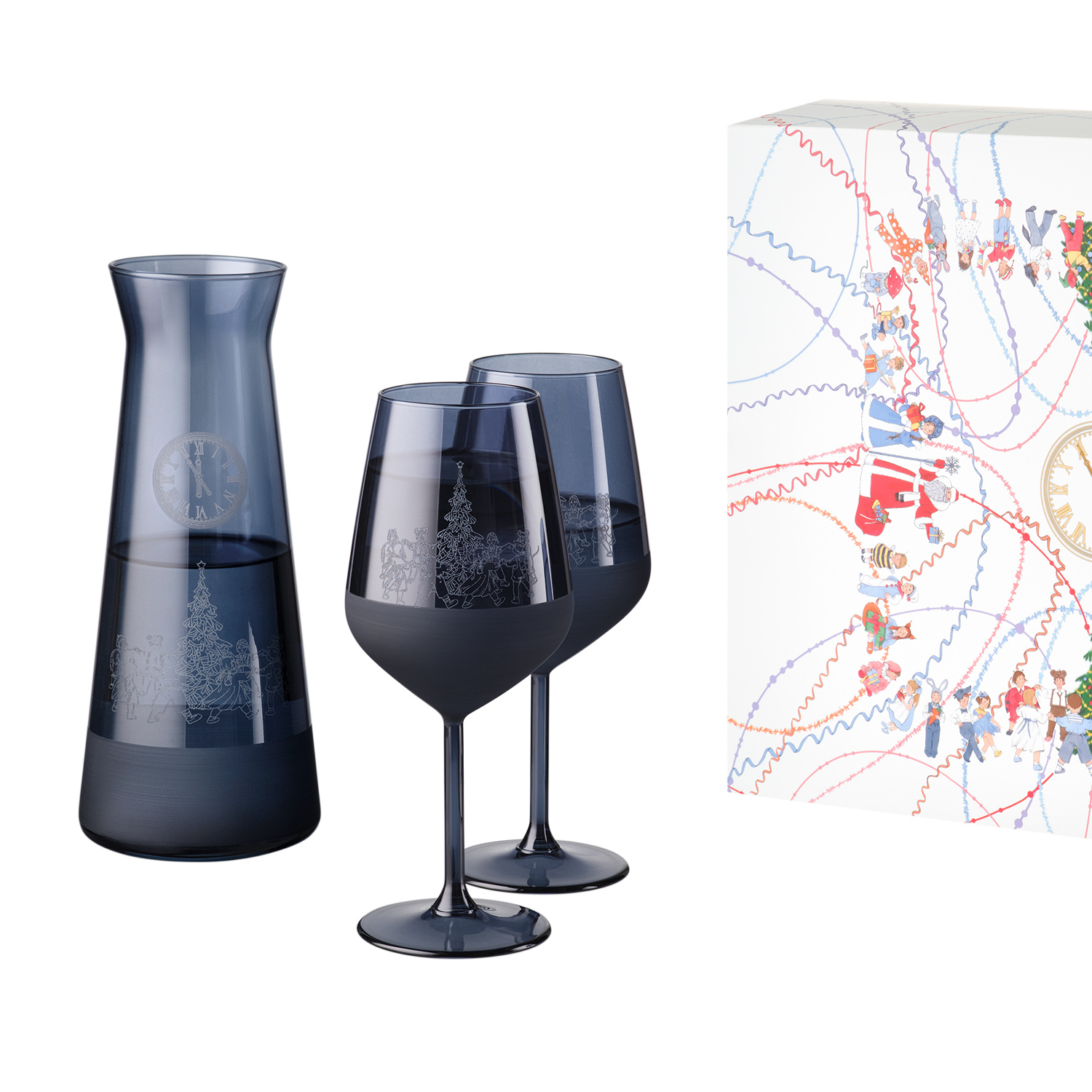 Изображение №4 | Подарочный набор декантер + 2 бокала, Сапфир (Sapphire) синий