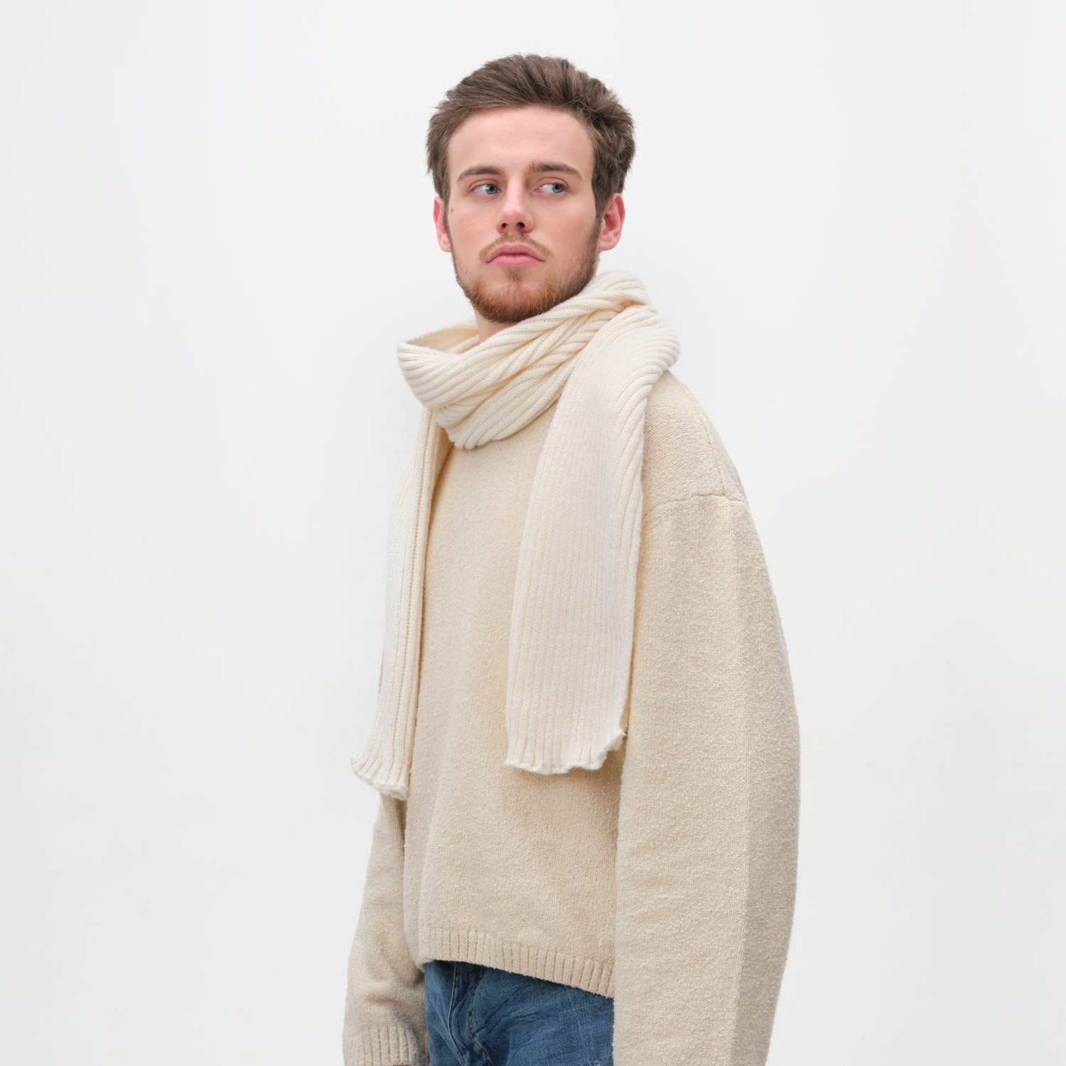 Изображение №1 | Шарф Форгес (Forges) вязаный, бежевый