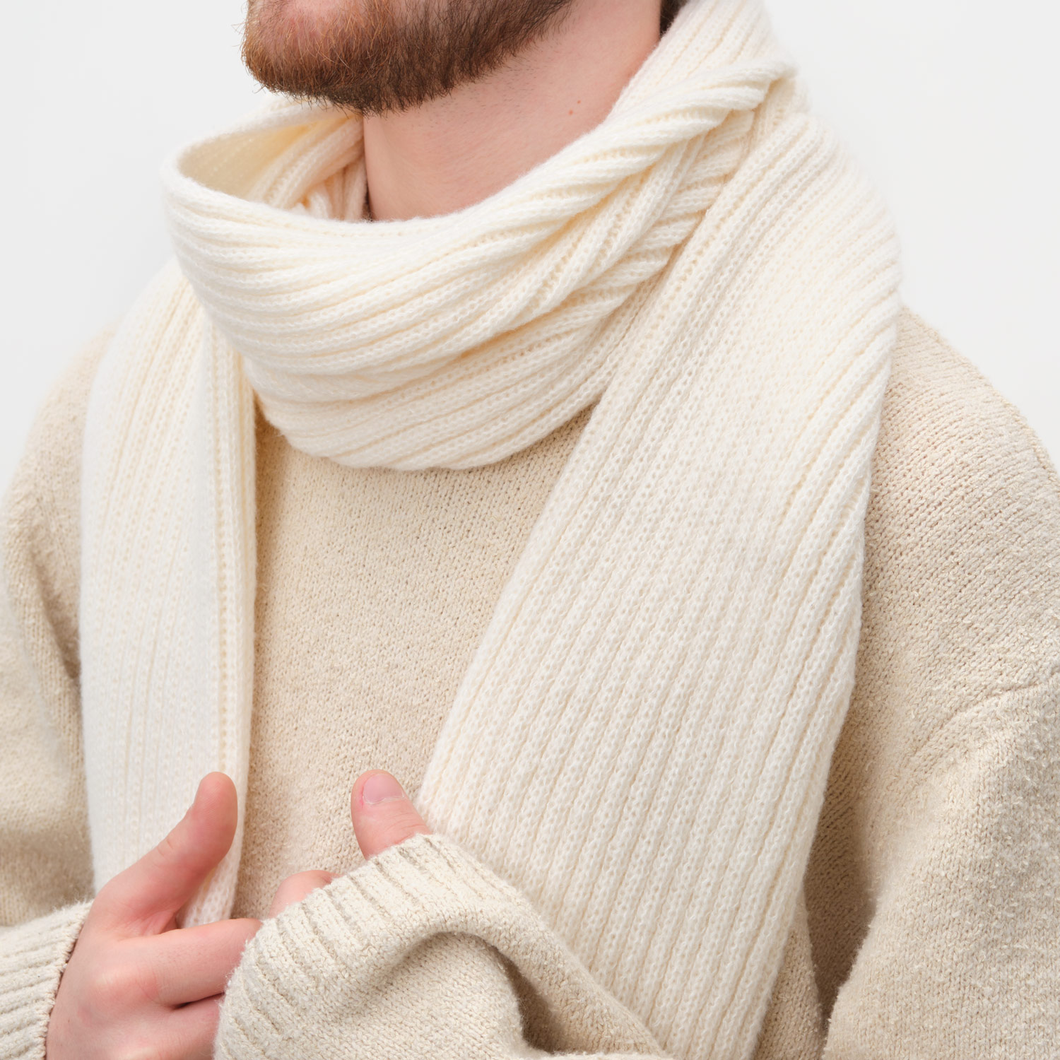 Изображение №3 | Шарф Форгес (Forges) вязаный, бежевый