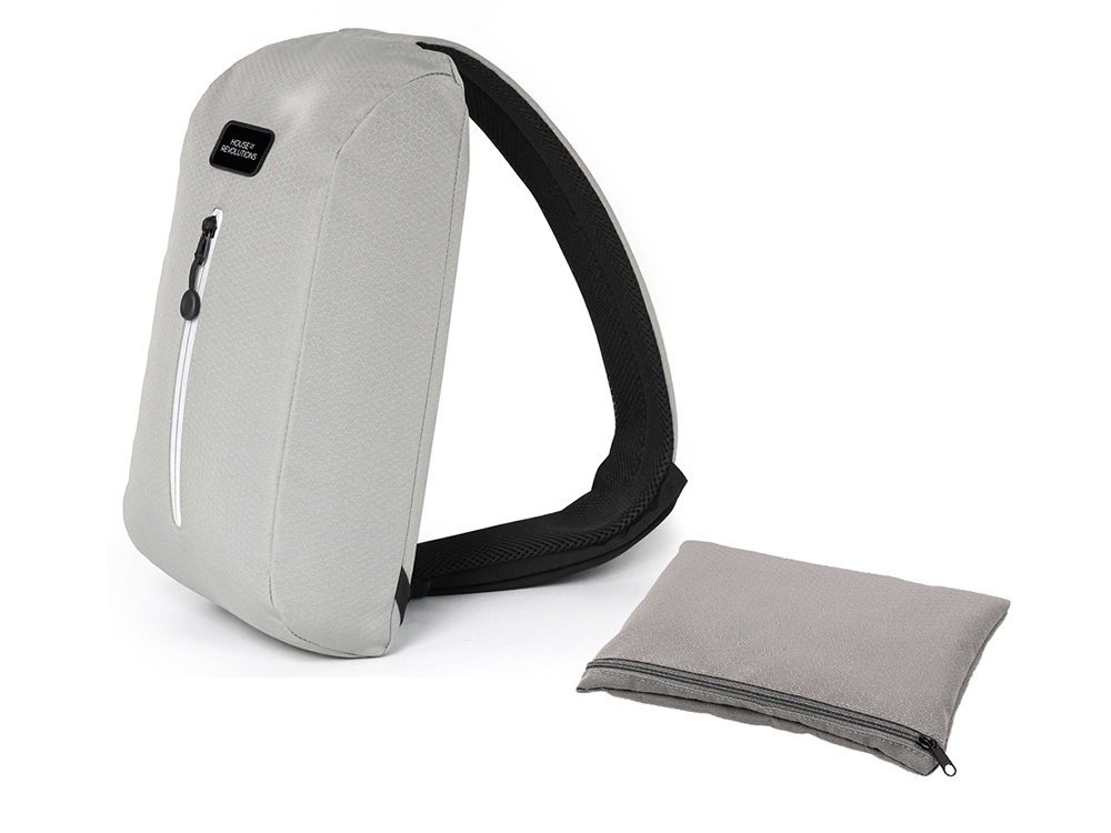 Изображение №1 | Сумка-слинг «Nomad» на одно плечо из водостойкого переработанного пластика (серый)