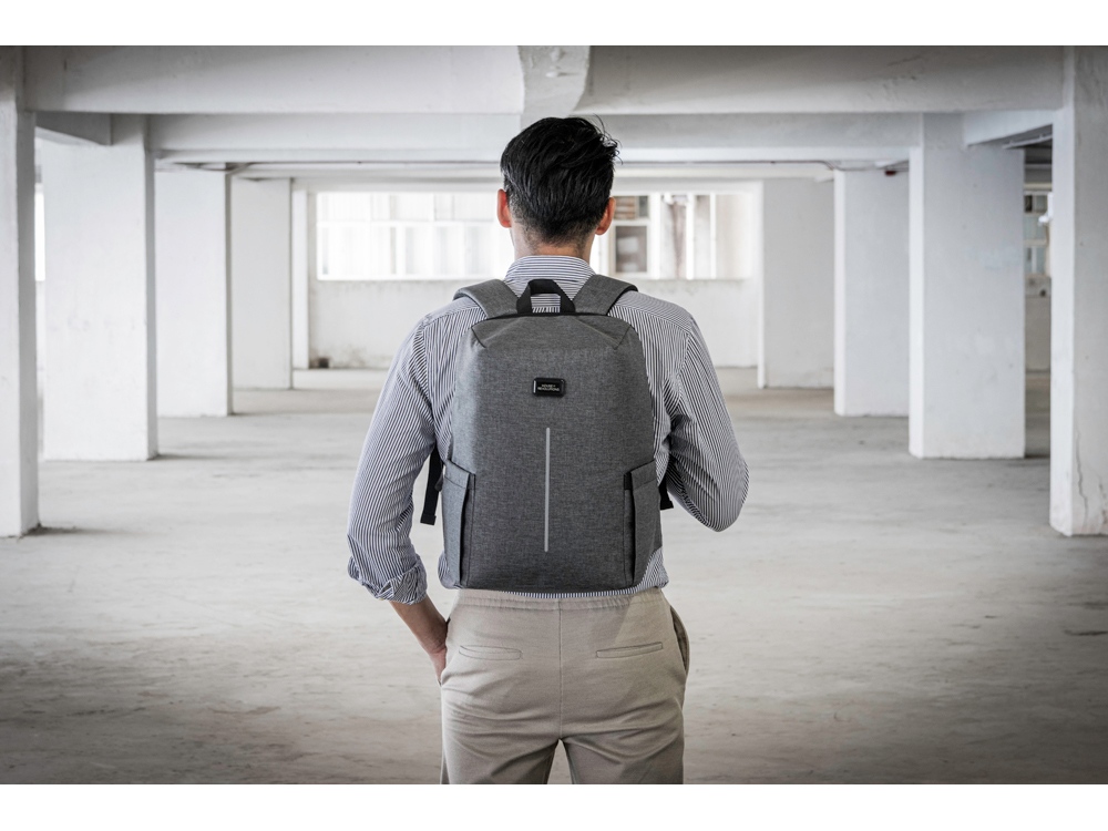 Изображение №14 | Антикражный рюкзак Phantome Lite 2 для ноутбука 16'' из переработанного пластика (серый)