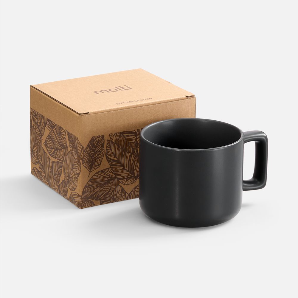 Изображение №1 | Чашка Jumbo в коробке матовая, черная