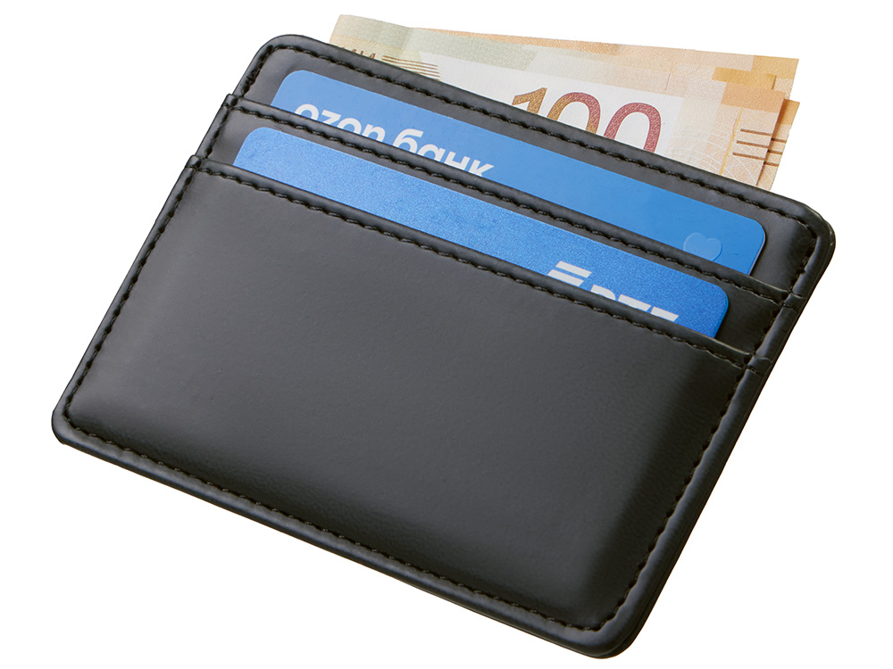 Изображение №5 | Картхолдер для двух карт и наличных денег с зажимом «Crave» (черный)