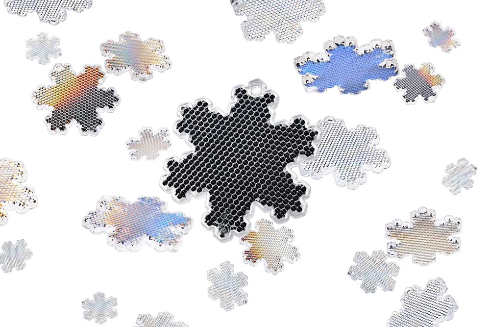 Изображение №2 | Пешеходный светоотражатель «Снежинка», белый