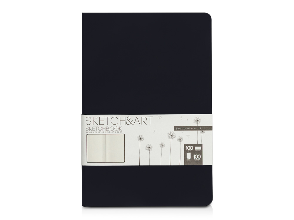 Изображение №1 | Скетчбук «Sketch & Art» 100 г/м2, soft-touch (черный)