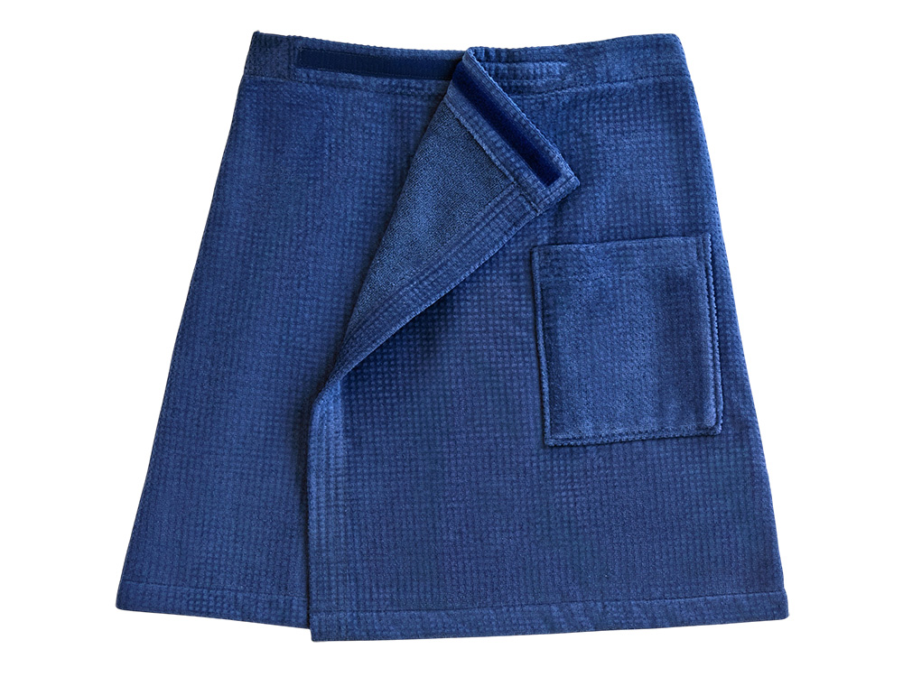 Изображение №1 | Килт мужской, велюровый жаккард (синий)